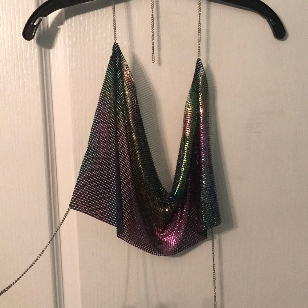 NEW multicolored chain top